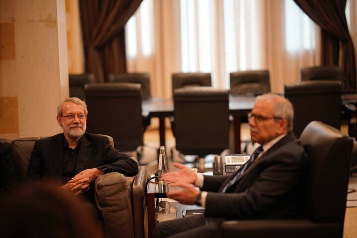 دیدار لاریجانی با نخست وزیر لبنان | تصاویر