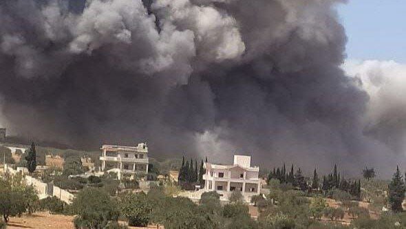 انفجار مهیب و مشکوک در نزدیکی ادلب سوریه+ویدئو