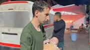 تصاویر دلخراش و دردآور از وضعیت مجروح شدن نوزاد فلسطینی بعد از حمله هوایی اسرائیل+ ویدئو