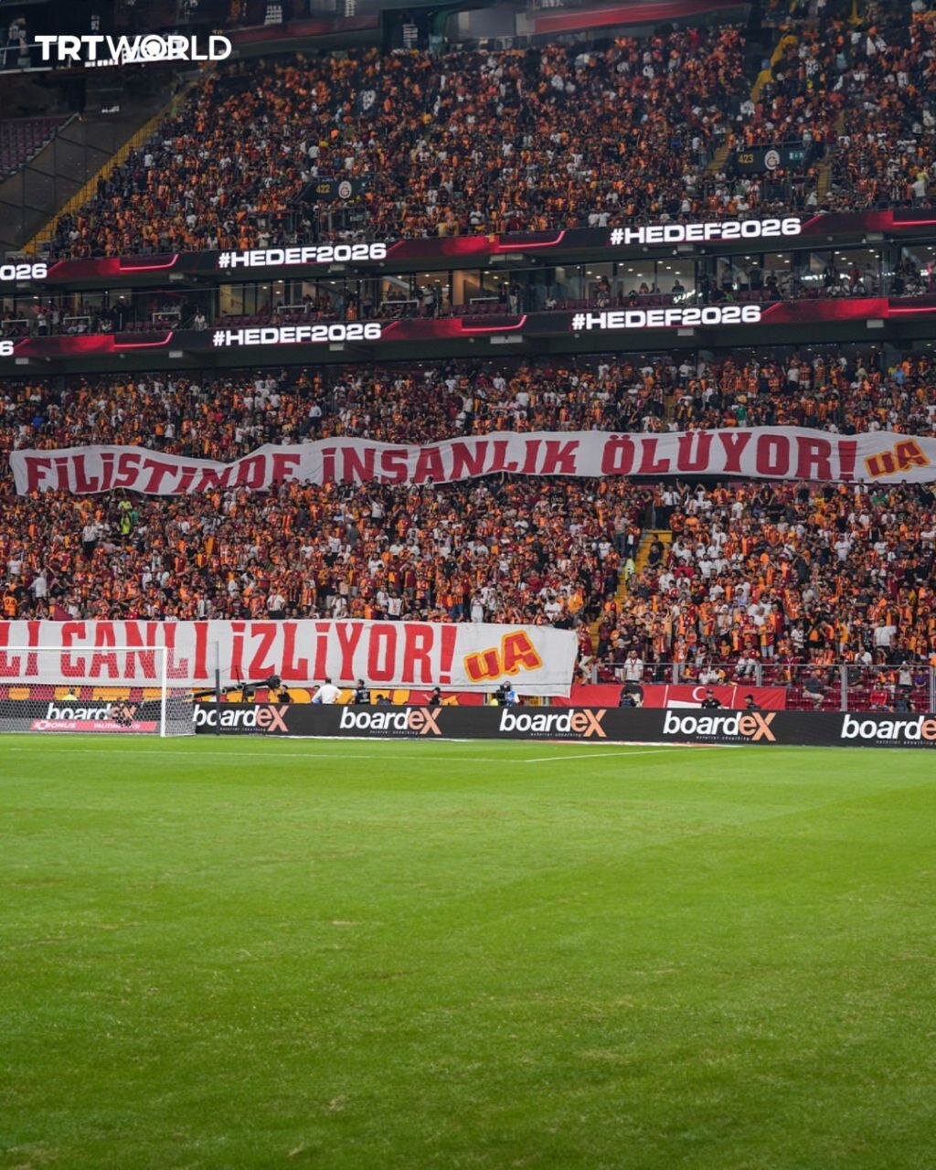 همبستگی هواداران تیم گالاتاسرای با مردم غزه