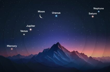 جادوی صبحگاهی سیارهها در آسمان زمین | نمایش شش سیاره پیش از طلوع خورشید