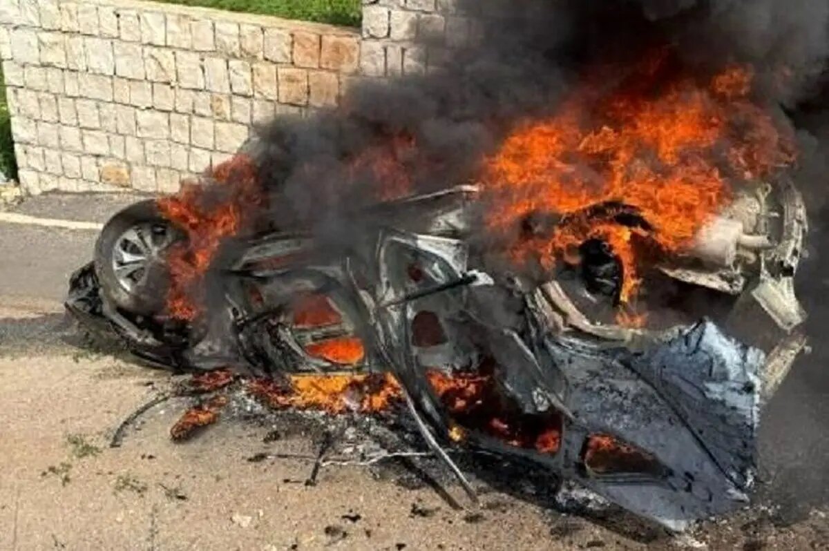 حمله پهپادی اسرائیل به یک خودروی غیرنظامی در جنوب لبنان 
