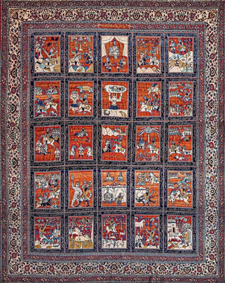 میراث فردوسی بر تار و پود فرش ایرانی