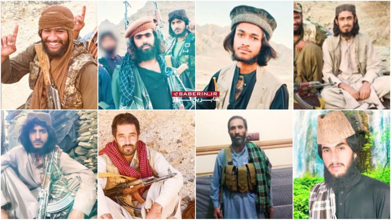 تصاویر ٨ تروریست یگان عملیاتی گروهک جیش العدل که عاملان حمله به دو خودروی پلیس بودند