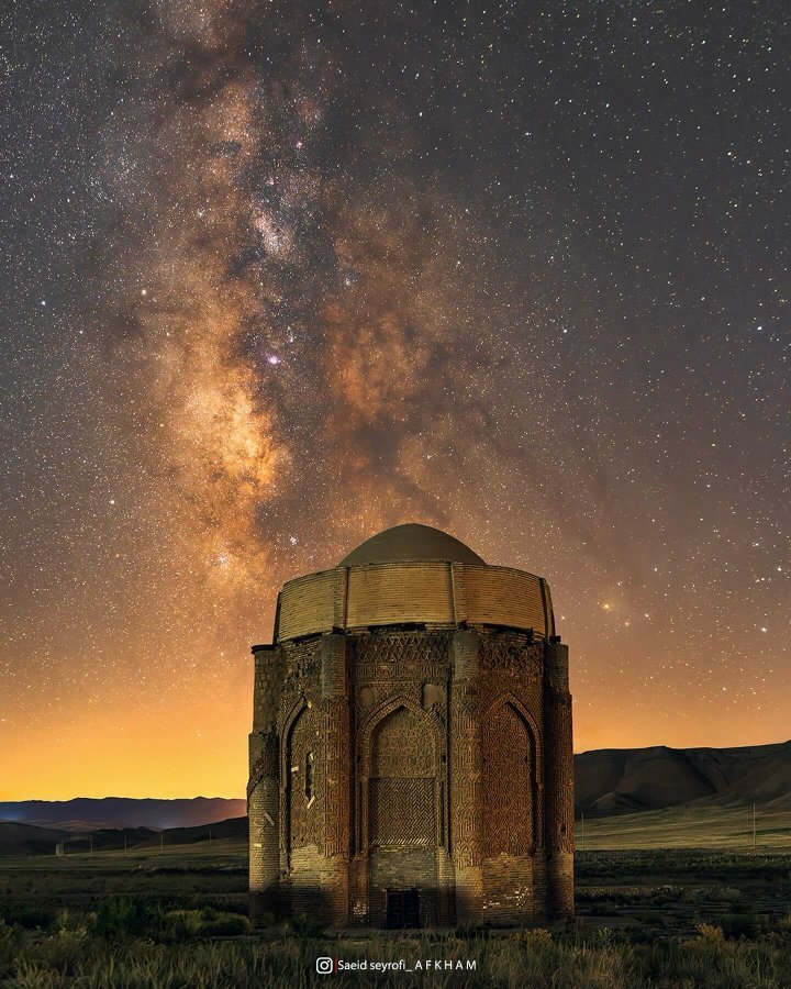 شب‌نشینی راه شیری در خرقان | عکس