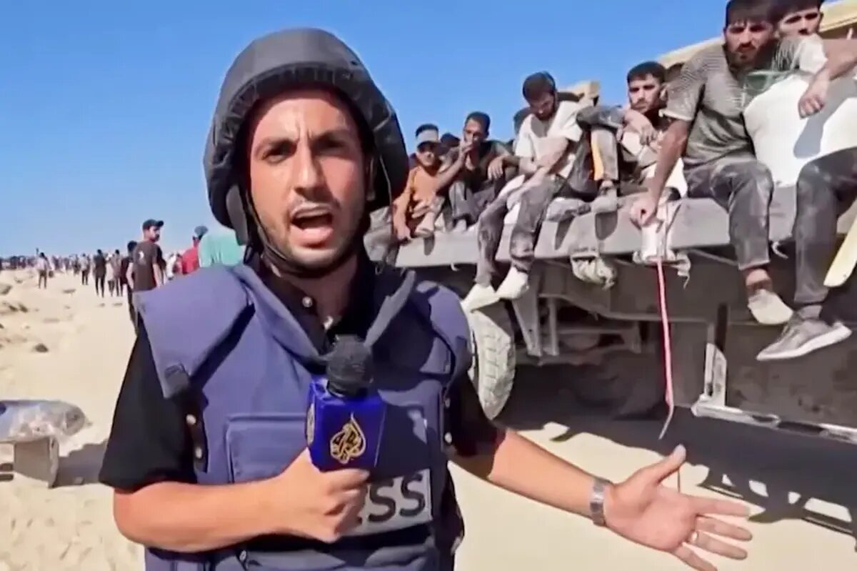 لحظه حمله به خبرنگاران در غزه؛ هنگام مصاحبه و تهیه گزارش + ویدئو