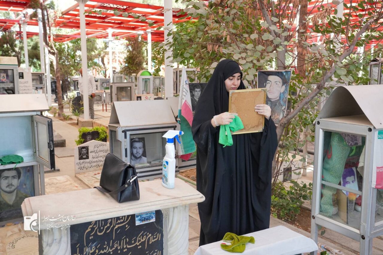 ساماندهی حجلههای شهدا در بهشت زهرا(س)+عکس
