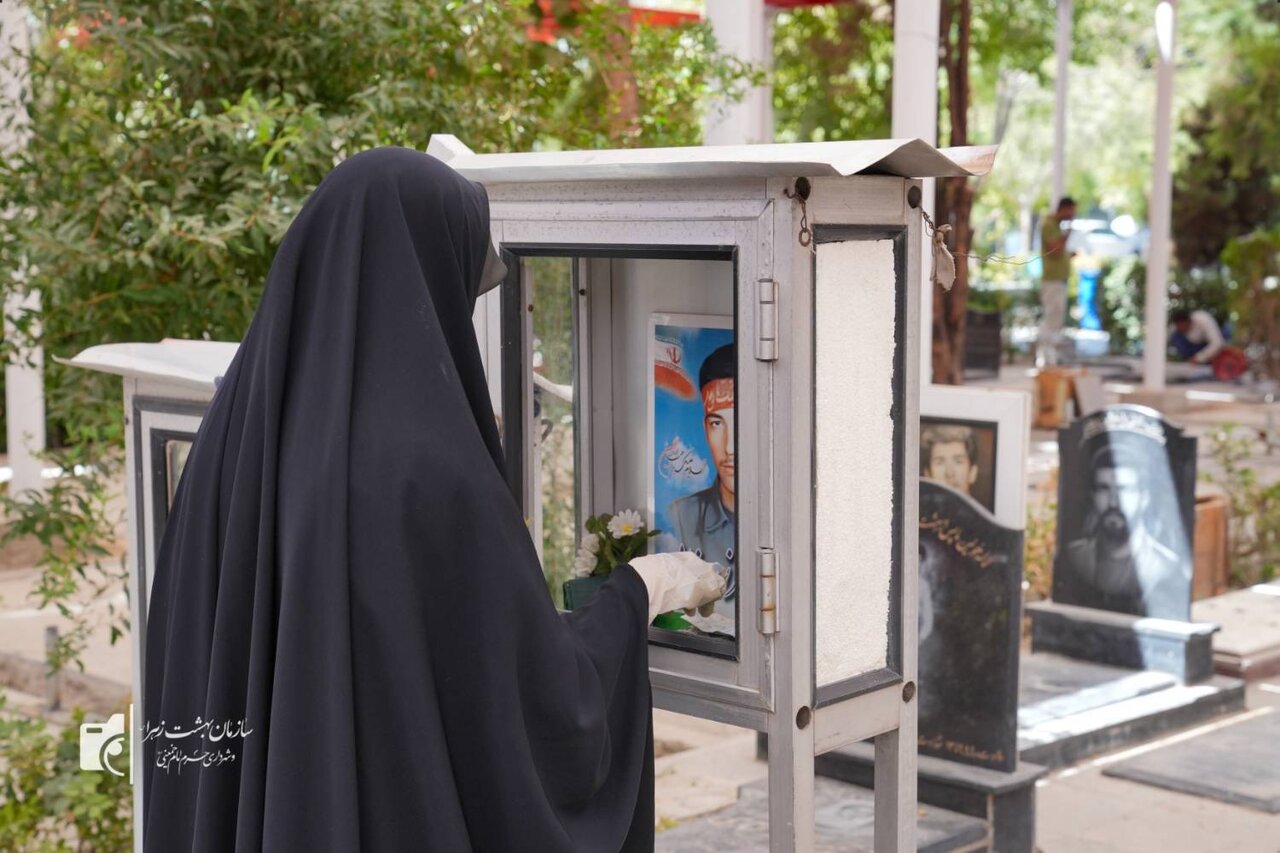 ساماندهی حجله‌های شهدا در بهشت زهرا(س)+عکس