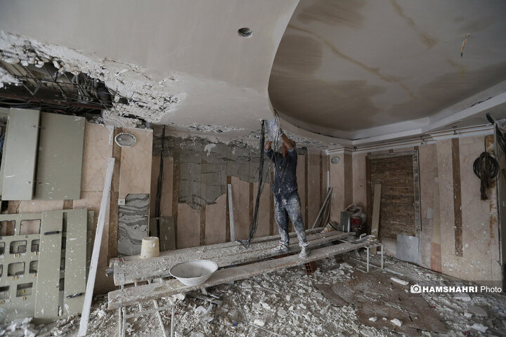 بازسازی ساختمان‌های آسیب دیده در جنگ ۱۲ روزه