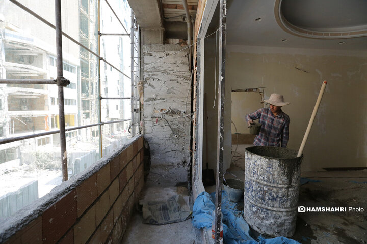 بازسازی ساختمان‌های آسیب دیده در جنگ ۱۲ روزه