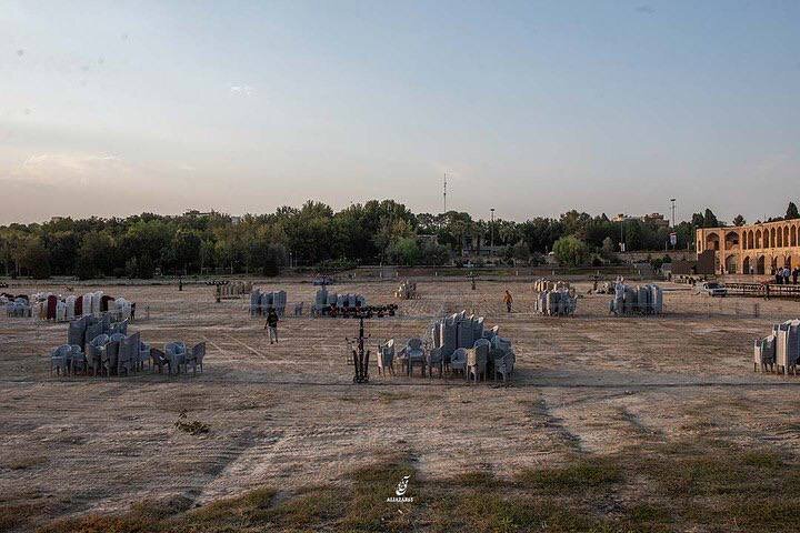 کنسرت در رودخانه! ؛ زاینده‌رود تبدیل به تالار کنسرت موسیقی شد | ببینید