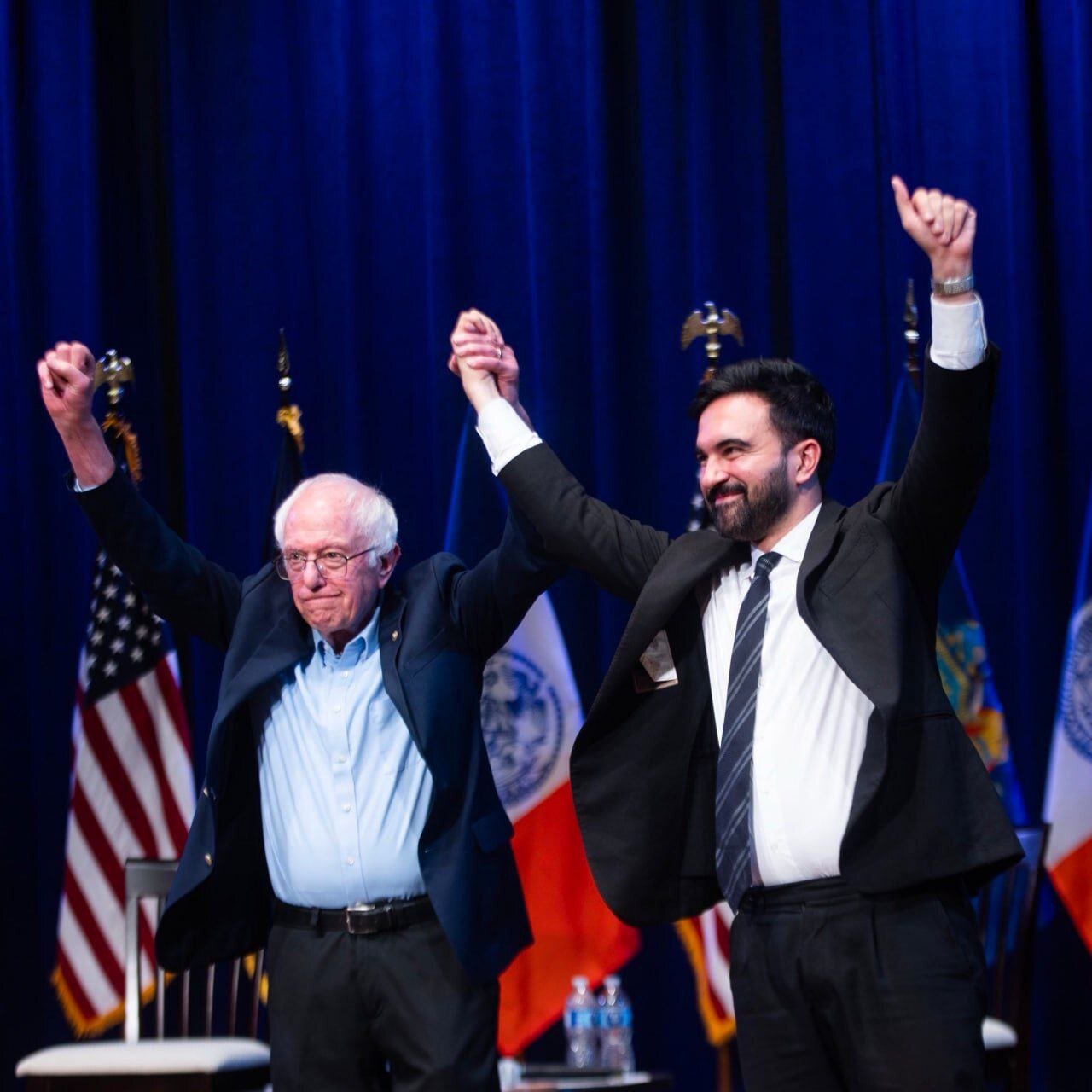 ببینید | واکنش دیدنی جمعیت حاضر در میتینگ سندرز در حمایت از فلسطین