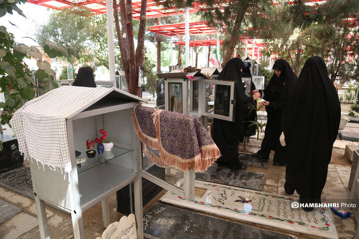 ساماندهی وغبار روبی حجله های شهدا