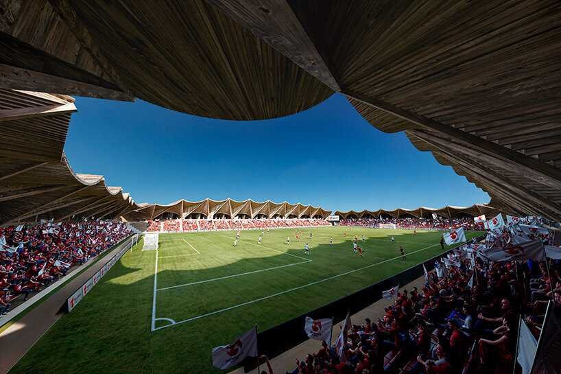 رونمایی از استادیوم چوبی فوکوشیما در ژاپن | تصاویر