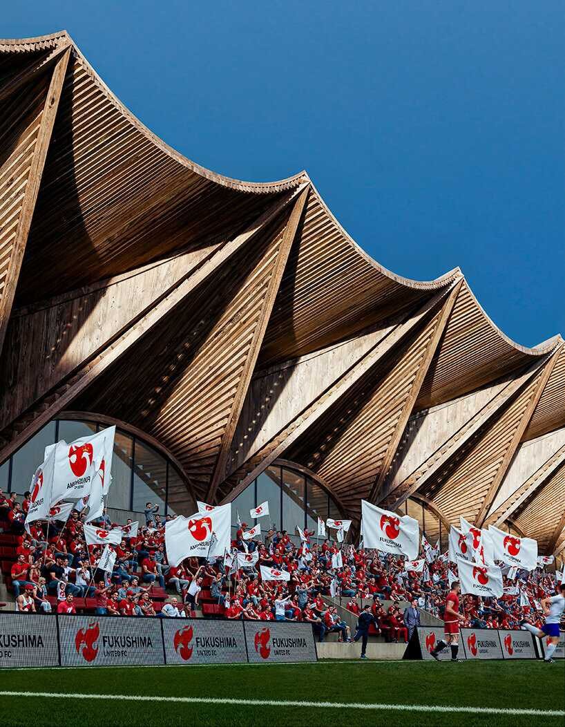 رونمایی از استادیوم چوبی فوکوشیما در ژاپن | تصاویر