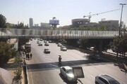 پل دوچرخه سواری بزرگراه شهید همت در ایستگاه پایانی