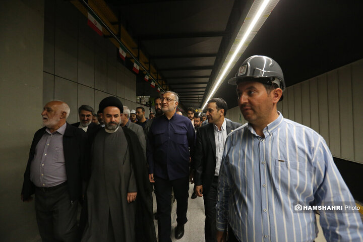 تست گرم بخش پایانی خط ۷ مترو و افتتاح ورودی دوم ایستگاه آهنگ