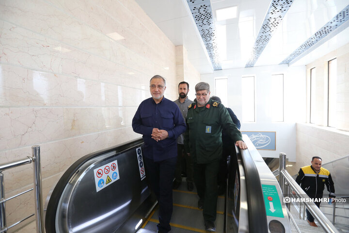 تست گرم بخش پایانی خط ۷ مترو و افتتاح ورودی دوم ایستگاه آهنگ