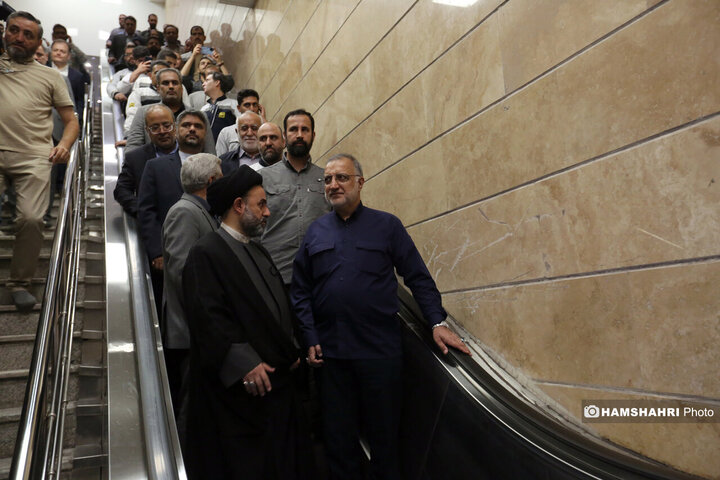 تست گرم بخش پایانی خط ۷ مترو و افتتاح ورودی دوم ایستگاه آهنگ