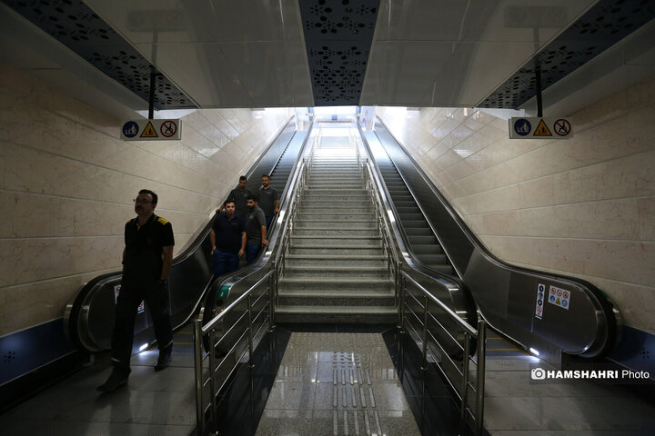 تست گرم بخش پایانی خط ۷ مترو و افتتاح ورودی دوم ایستگاه آهنگ