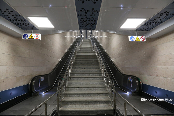 تست گرم بخش پایانی خط ۷ مترو و افتتاح ورودی دوم ایستگاه آهنگ