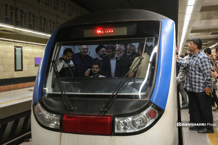 تست گرم بخش پایانی خط ۷ مترو و افتتاح ورودی دوم ایستگاه آهنگ