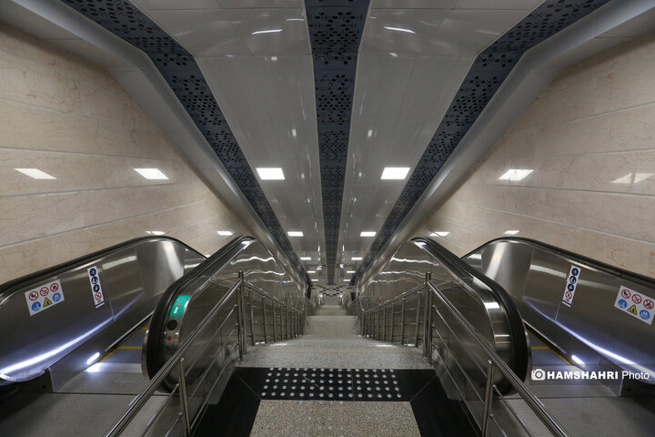 تست گرم بخش پایانی خط ۷ مترو و افتتاح ورودی دوم ایستگاه آهنگ