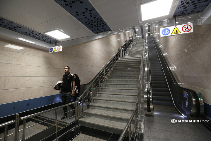 تست گرم بخش پایانی خط ۷ مترو و افتتاح ورودی دوم ایستگاه آهنگ