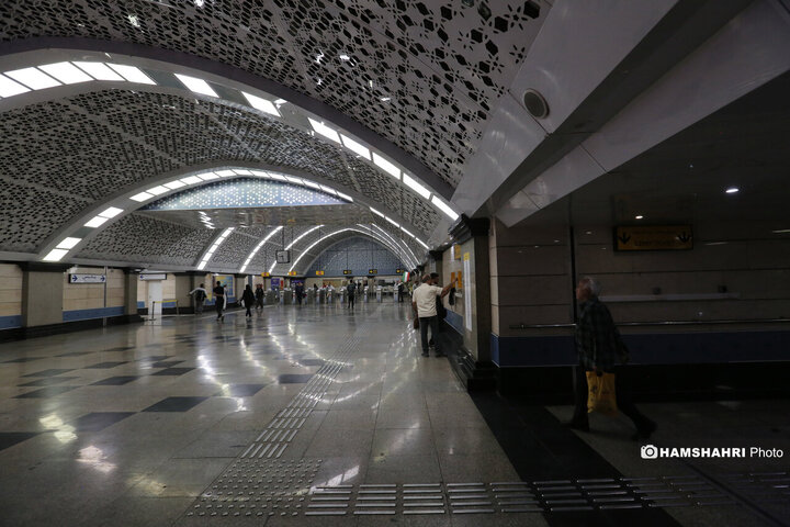 تست گرم بخش پایانی خط ۷ مترو و افتتاح ورودی دوم ایستگاه آهنگ