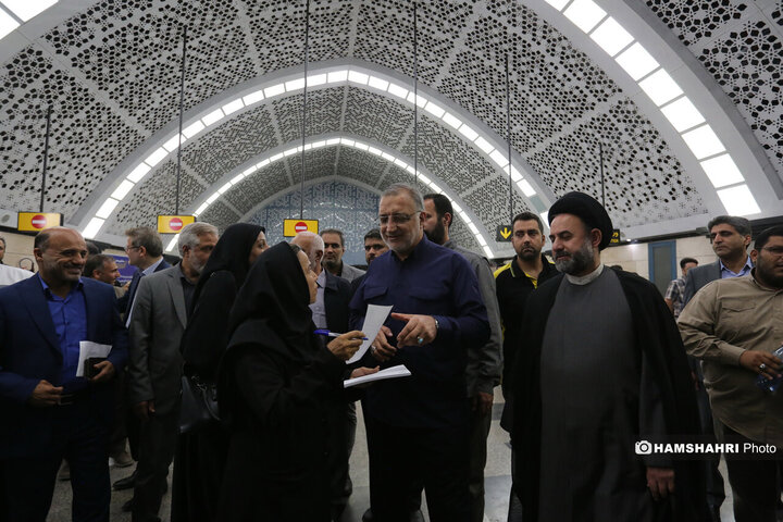 تست گرم بخش پایانی خط ۷ مترو و افتتاح ورودی دوم ایستگاه آهنگ