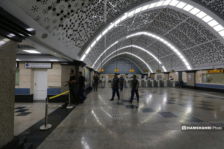 تست گرم بخش پایانی خط ۷ مترو و افتتاح ورودی دوم ایستگاه آهنگ
