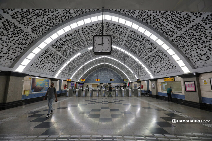 تست گرم بخش پایانی خط ۷ مترو و افتتاح ورودی دوم ایستگاه آهنگ