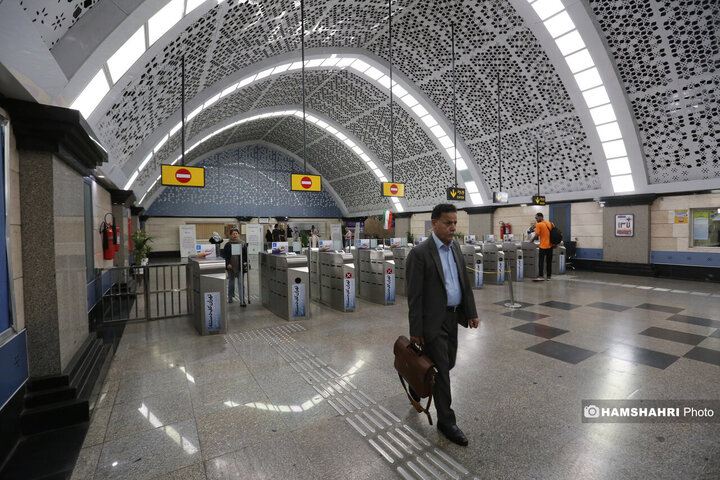 تست گرم بخش پایانی خط ۷ مترو و افتتاح ورودی دوم ایستگاه آهنگ