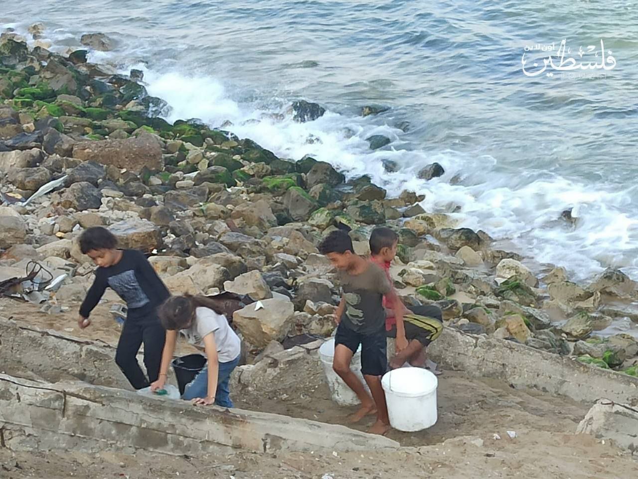 وقتی کودکان غزه آبآور می شوند + تصاویر