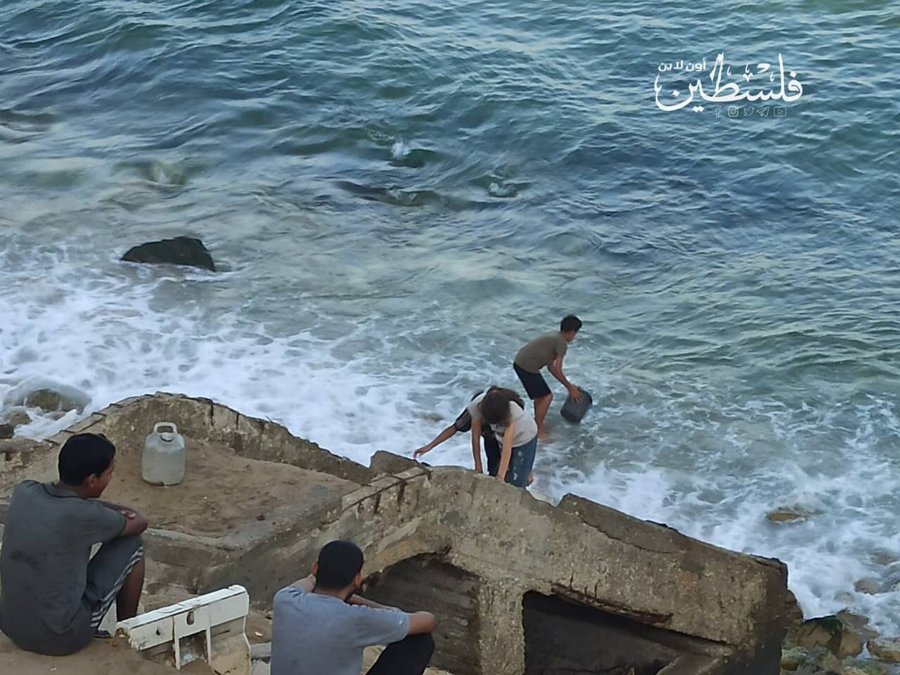 وقتی کودکان غزه آبآور می شوند + تصاویر