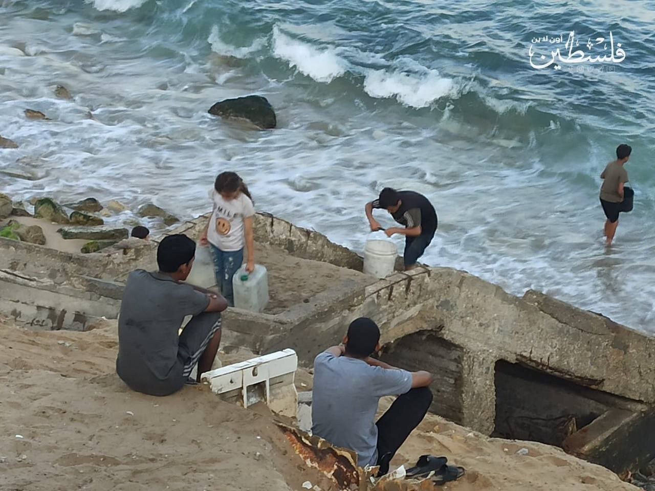 وقتی کودکان غزه آب‌آور می شوند + تصاویر