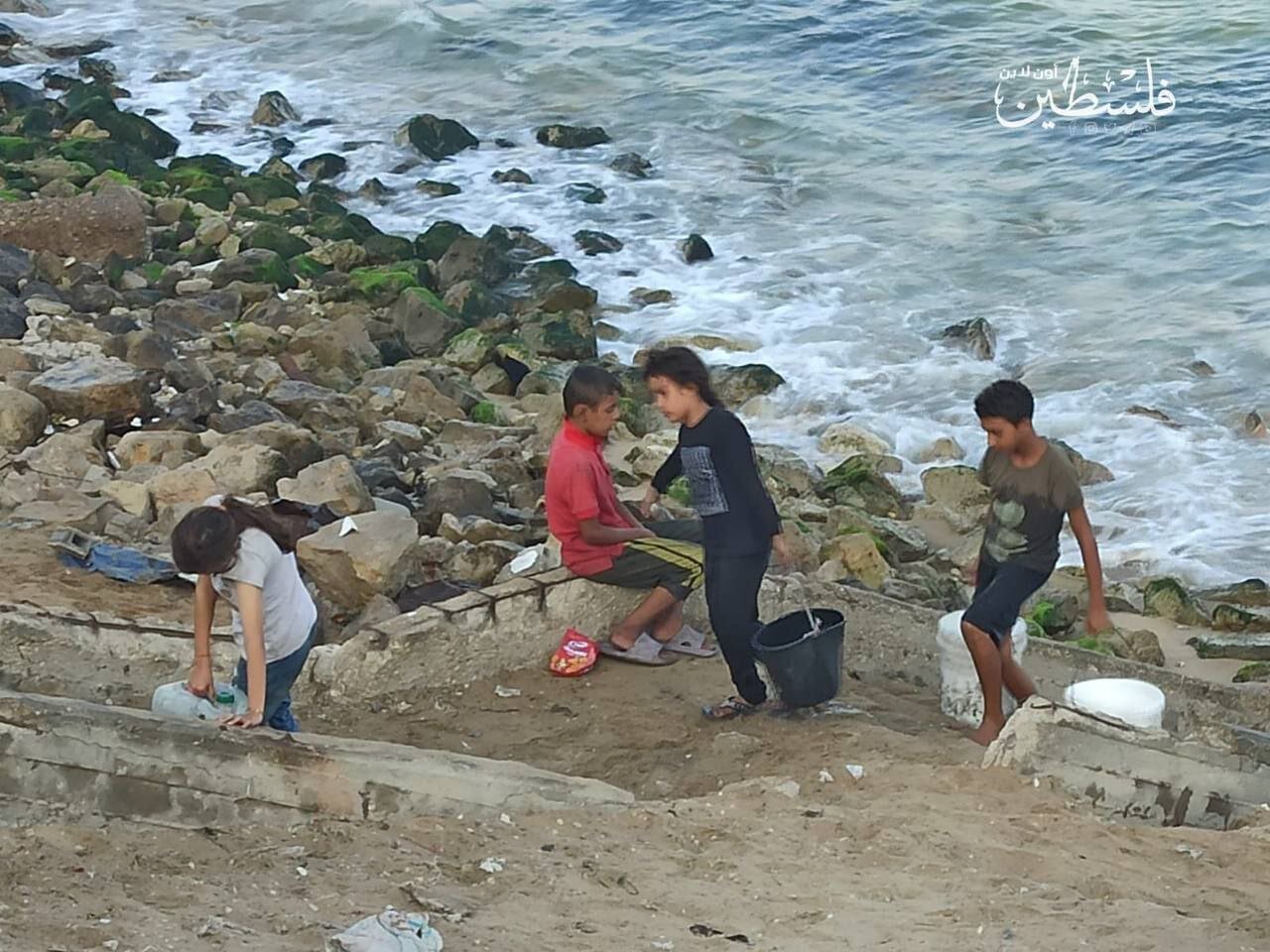 وقتی کودکان غزه آبآور می شوند + تصاویر