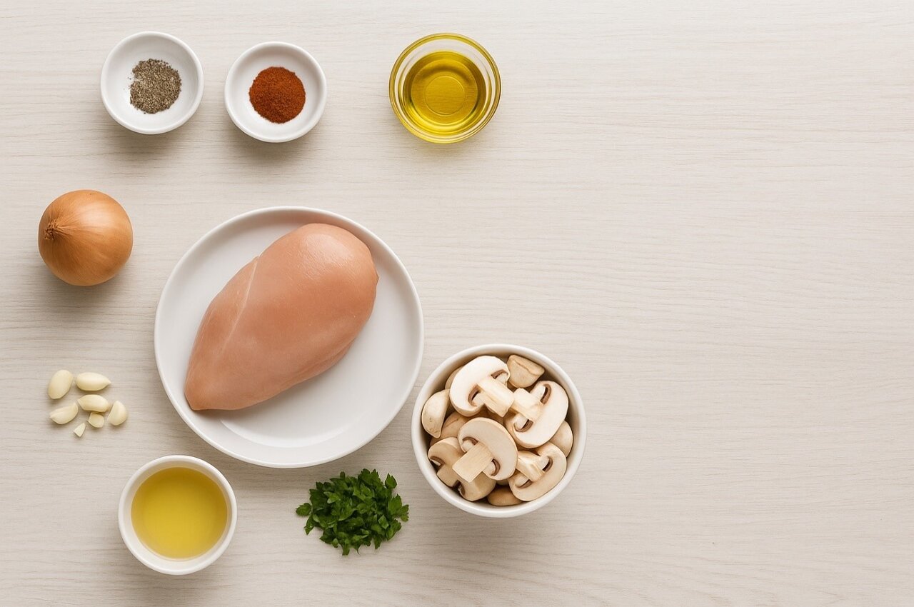 طرز تهیه خوراک مرغ و قارچ رژیمی