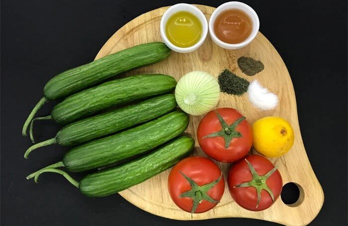 طرز تهیه سالاد شیرازی