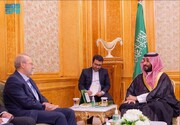 دیدار لاریجانی با بن‌سلمان | عکس