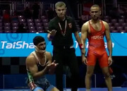 دانیال سهرابی با ضربۀ فنی حریف به رده‌بندی رسید + ویدئو