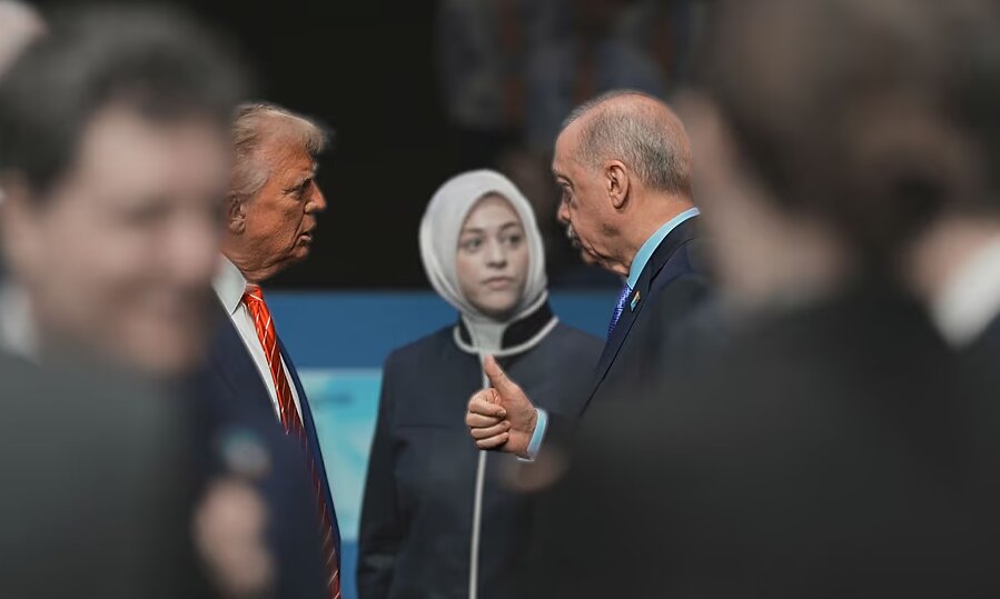 به همسر زیبایت سلام من را برسان | خوش و بش عجیب ترامپ با اردوغان ترامپ و اردوغان