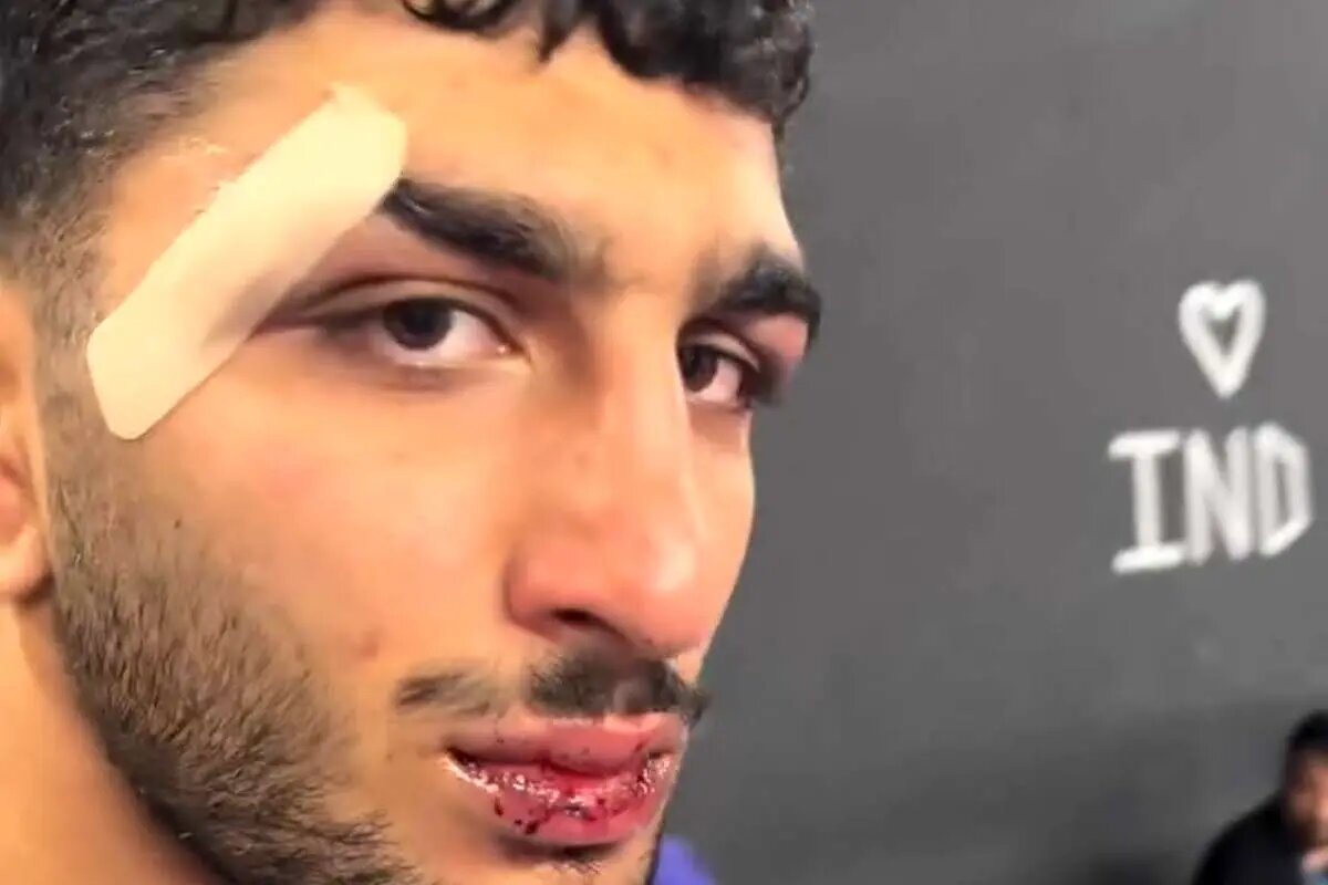 تصاویری از وضعیت دردناک دانیال سهرابی پس از شکست برابر غانم فرانسوی