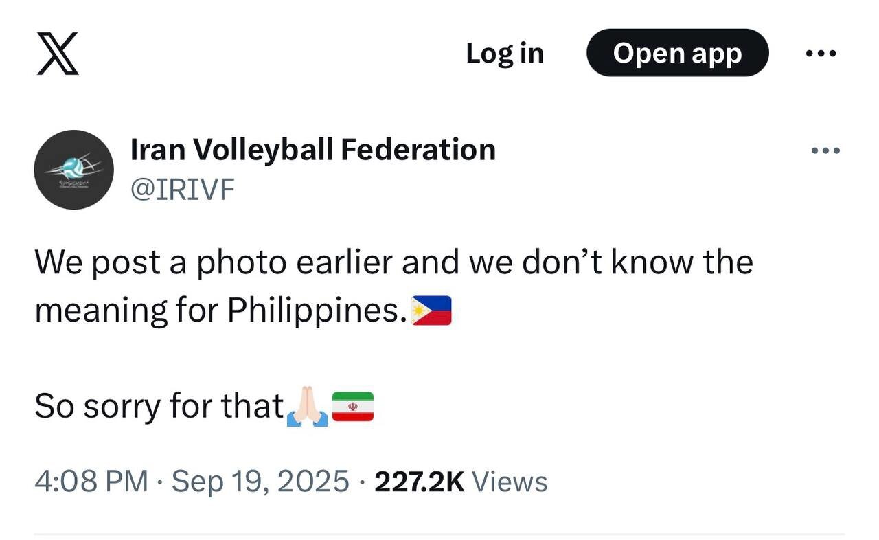عذرخواهی رسمی والیبال ایران از فیلیپینیها | تصویری که فیلیپینیها را خشمگین کرد + عکس