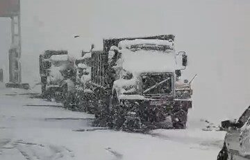 گزارش سنگین‌ترین برف در یک نقطه از ایران | خودروهای سنگین هم گرفتار شدند