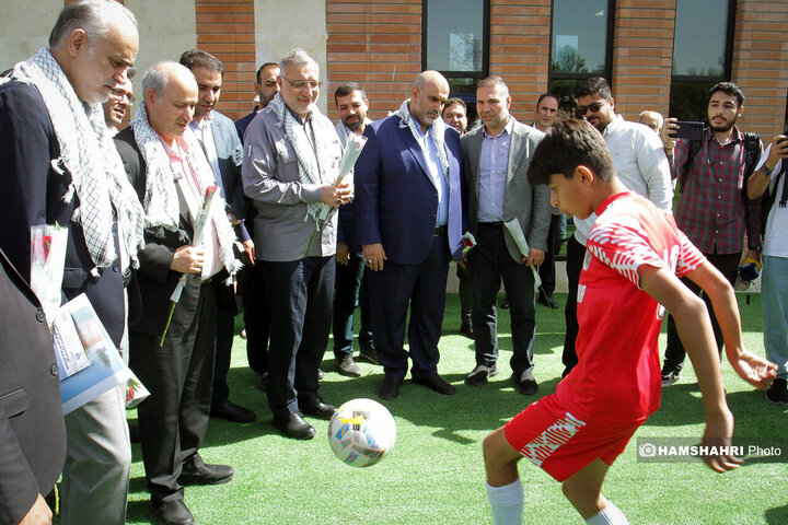 پروژه های عمرانی مرکز ملی فوتبال با حضور شهردار تهران افتتاح شد