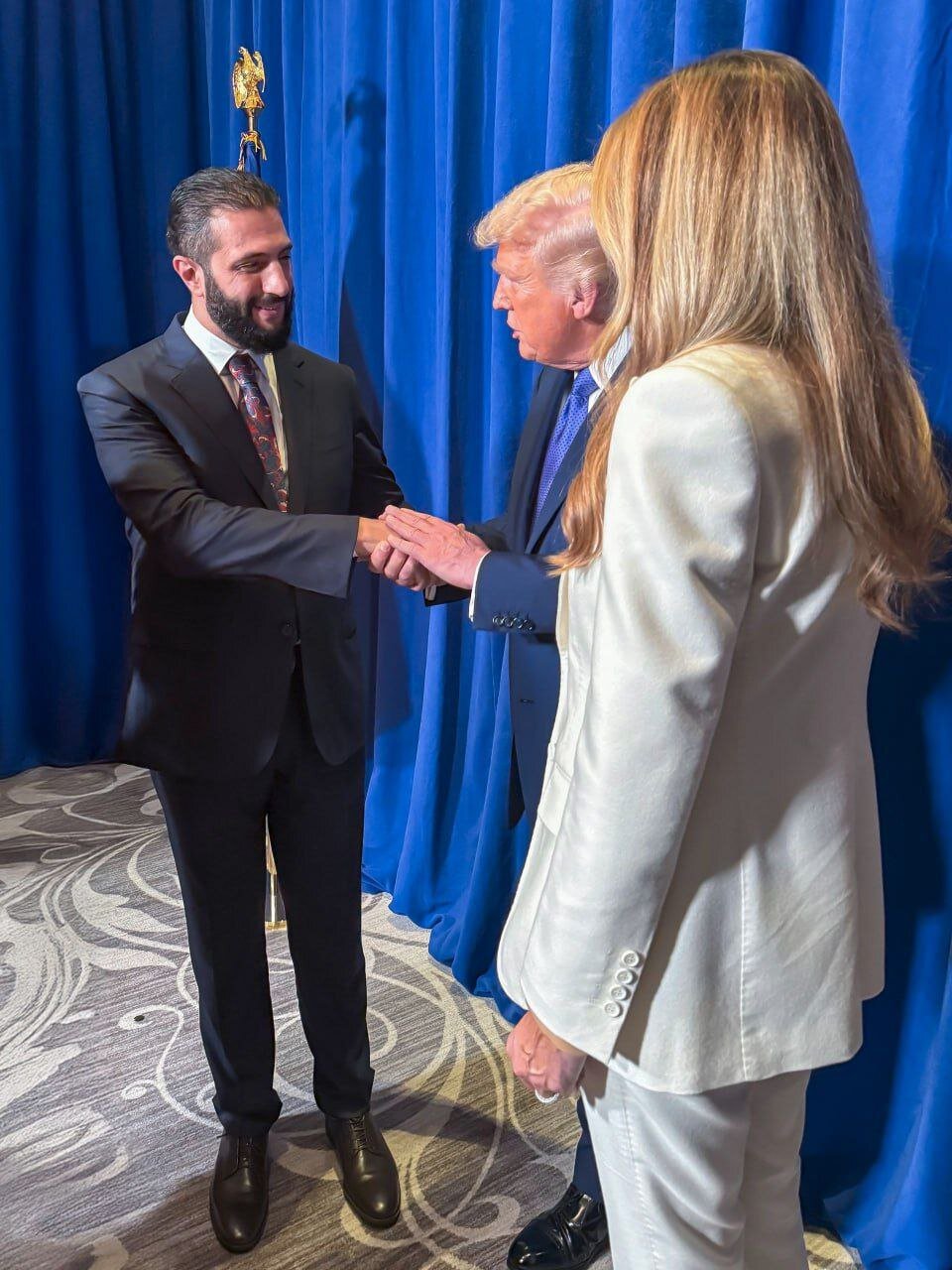 دیدار جولانی با ترامپ و ملانیا در سازمان ملل + تصاویر