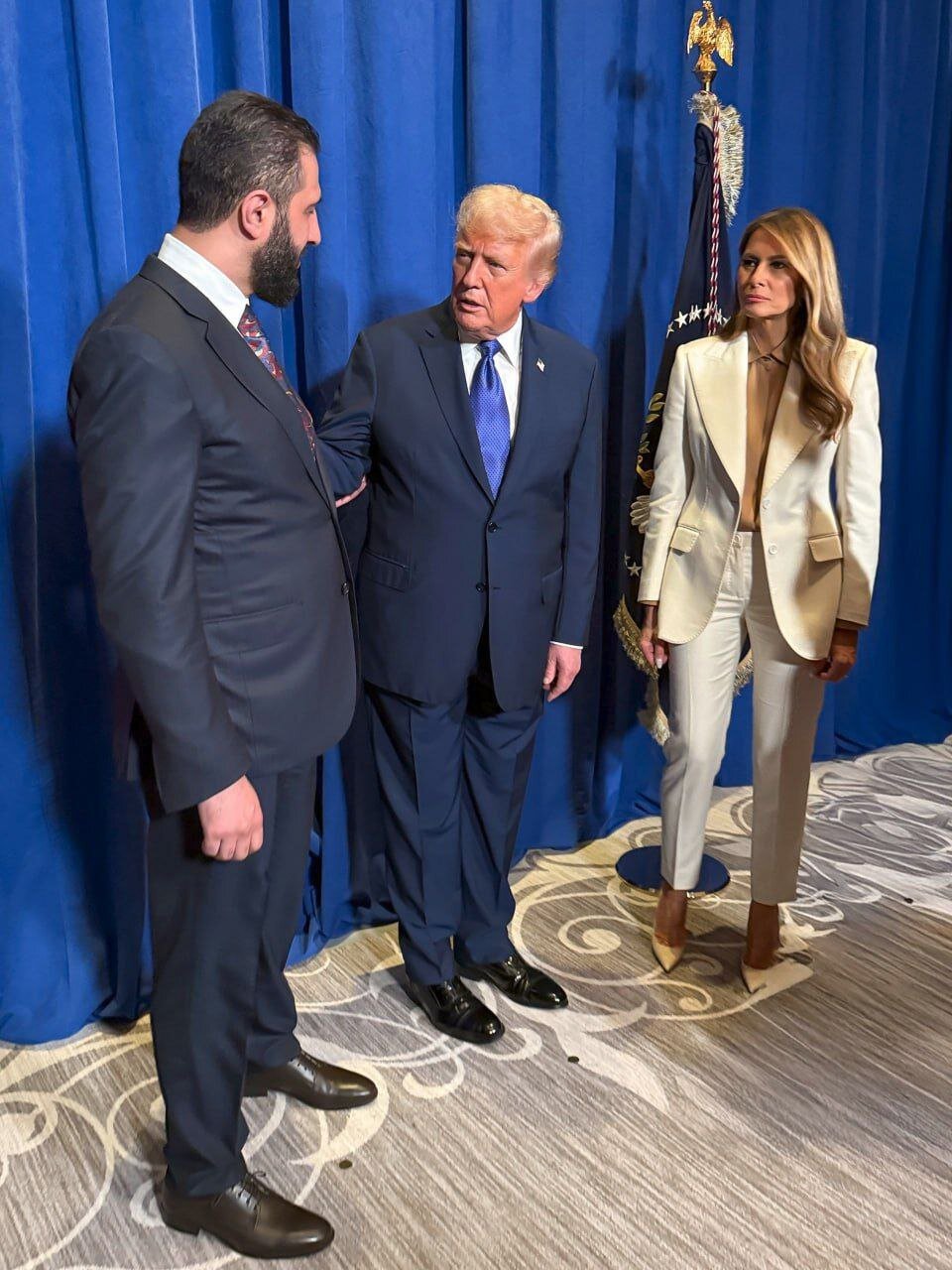 دیدار جولانی با ترامپ و ملانیا در سازمان ملل + تصاویر