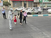 آموزش مباحث ترافیکی با مردان نقره ای