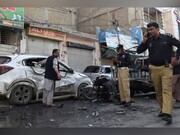 لحظه انفجار در یک خیابان پاکستان از دریچه دوربین مداربسته + ویدئو | احتمال افزایش تعداد قربانیان